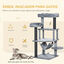 PawHut Árbol Rascador Con Cueva de Fieltro para gatos, , large indicador imagen numero 4